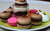 Mousse au mascarpone au chocolat et aux macarons