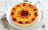 Tarte multicolore fleurs de carottes