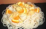 Spaghettis au saumon et à l'orange