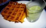 Gaufre de patate douce et son velouté crocodile