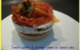 Tomate confite et fromages frais