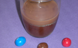 Verrines choco-m&m's, crème pralinoise