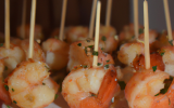 Brochettes de langoustines panéees