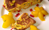 Gateau froid d'omelettes aux poivrons