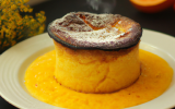 Soufflé à l'orange et son jus de mangue