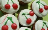 Cupcakes Cerises, glaçage Cheesecream