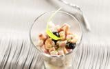 Cru de thon et crevettes grises en verrine