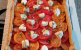 Tarte fine tomate et chèvre