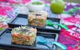 Tartare de saumon et pomme au wasabi et gingembre