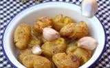 Pommes de terre tapées ail et origan