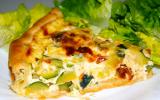 Quiche aux courgettes, chèvre et tomates séchées