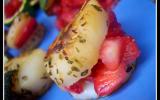 Variations sucrées-salées autour de la Noix de St Jacques, de la Courgette et de la Fraise