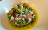 Tartare de dorade normande au gingembre et à l'huile d'olive