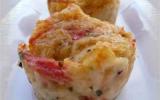 Muffins aux tomates, à la mozzarella & au basilic