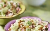 Salade de ravioles aux herbes, jambon cru et vinaigrette à l'orange