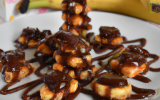 Craquants de banane au chocolat et caramel