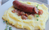 Andouille de Vire au Pont-l'Avêque purée de pomme de terre gratinée