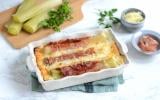 Poireaux gratinés au jambon de Serrano et au fromage