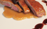 Magret de canard au foie gras