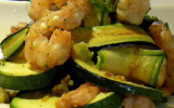 Courgette and crevettes