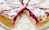 Tarte aux cerises, poires et cottage cheese