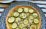 Tarte à la brande de morue et aux courgettes