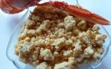 Crumble de fruits de mer, Lichette en sabayon