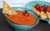 Soupe de tomates cerise confites au mascarpone