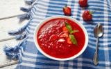 Soupe de fraises menthe gingembre