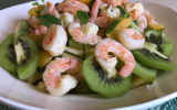 Salade de gambas aux kiwi