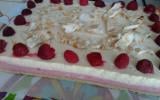 Bavarois nougat et framboises