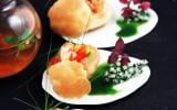 Pani puri aux écrevisses et au gingembre