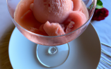 Sorbet au champagne rosé