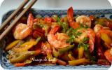 Crevettes Piquantes aux Poivrons