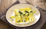 Cannellonis au Carré Frais et aux courgettes, sauce citronnée