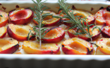 Gratin de nectarines au romarin