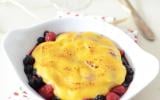 Gratin fruits rouges, sabayon au champagne