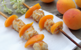 Brochettes abricots boudin blanc