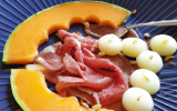 Carpaccio de magret et melon