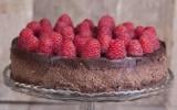 Fondant au chocolat noir et aux framboises