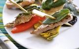 Brochettes façon saltimbocca de veau