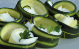 Roulés de courgettes au chèvre frais