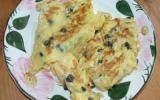 Omelette sucrée aux raisins et pain d'épice