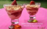 Sablés d'amandes aux fraises, mousse au mascarpone