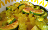 Courgette crue version curry vert