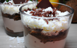 Verrines de cheesecake chocolat noix de coco