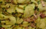 Courgettes cuisinées aux lardons