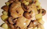 Chapon aux pommes et champignons rapide