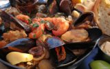 Cèpe de moules et crevettes à la Barfleur