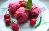 Glace à la fraise maison